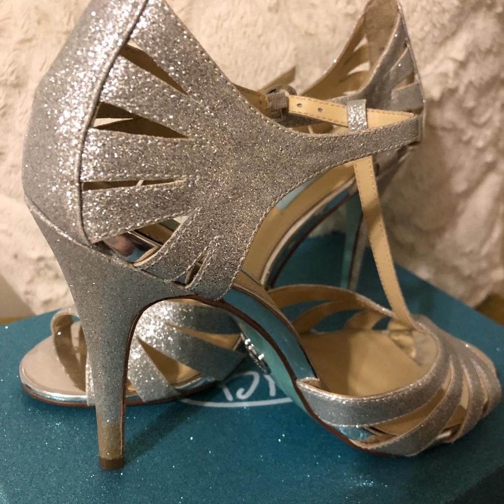 Betsey Johnson Silver wedding Heels